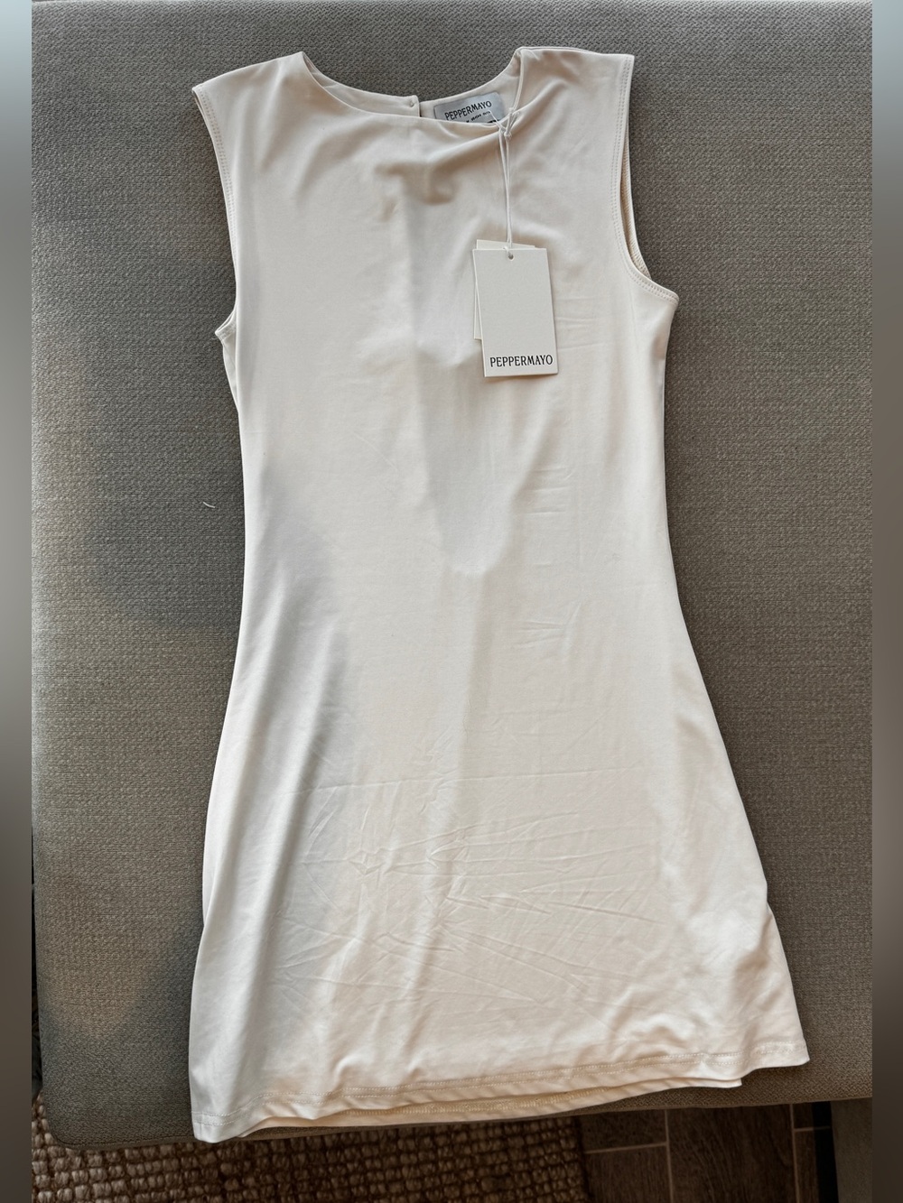 Peppermayo White Sleeveless Mini Bodycon Dress